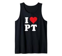 I Love PT Initials I Heart P.T. First Last Name P T Débardeur