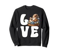 I Love Pugs Gnome Graphic For Pug Dad Dog Lover And Pug Mom Sweatshirt
