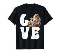 I Love Pugs Gnome Graphic For Pug Dad Dog Lover And Pug Mom T-Shirt