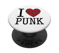 I Love Punk Rock Heart Music Mosh Pit Band Member Guitare Ska PopSockets PopGrip Adhésif