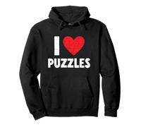 I Love Puzzles - Pièces de Puzzle cœur Jigsaw Amoureux Sweat à Capuche