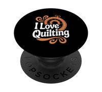 I Love Quilting Couture Art Needlework PopSockets PopGrip Adhésif