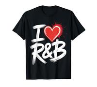 I Love R & B Grunge Cœur T-Shirt