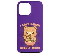 I Love Ramen Bear-y Much Kawaii Bear Nouilles Coque pour iPhone 13 Pro Max