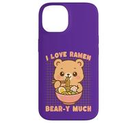 I Love Ramen Bear-y Much Kawaii Bear Nouilles Coque pour iPhone 14