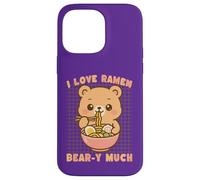 I Love Ramen Bear-y Much Kawaii Bear Nouilles Coque pour iPhone 14 Pro Max
