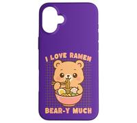 I Love Ramen Bear-y Much Kawaii Bear Nouilles Coque pour iPhone 16 Plus
