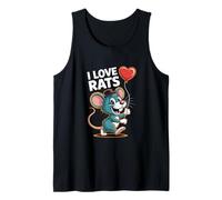 I Love Rats Heart Ballon Souris Fun Débardeur