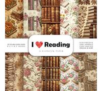 I love Reading Scrapbook Paper: Double-Sided Decorative Craft Papers for Junk Journals, Wrapping, Card Making, Mixed Media & More