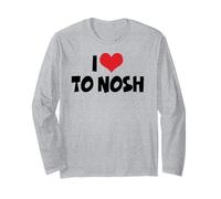 I Love Red Heart to Nosh - Yiddish Slang Eat Snack Nibble Manche Longue