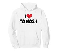 I Love Red Heart to Nosh - Yiddish Slang Eat Snack Nibble Sweat à Capuche