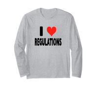 I Love Regulations - Heart Cute Funny Rules Controls Audit Manche Longue