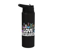 I Love Research Science Chimie Fun Stainless Steel Insulated Water Bottle