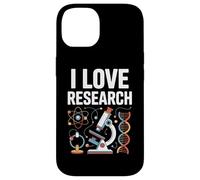 I Love Research Science Microscope ADN Coque pour iPhone 14
