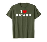I Love Ricard, J'aime Ricard T-Shirt, Homme, Olive, M