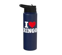 I Love Ringo, I Heart Ringo Design Stainless Steel Insulated Water Bottle