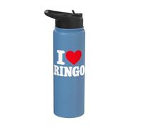 I Love Ringo, I Heart Ringo Design Stainless Steel Insulated Water Bottle