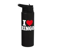 I Love Ringo, I Heart Ringo Design Stainless Steel Insulated Water Bottle