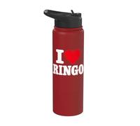 I Love Ringo, I Heart Ringo Design Stainless Steel Insulated Water Bottle