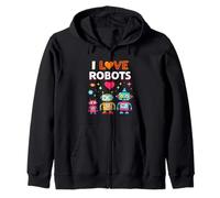 I Love Robots Robot Love Sweat à Capuche