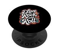 I Love Rock and Roll Guitare Musique PopSockets PopGrip Adhésif