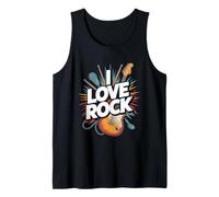 I Love Rock Guitar Microphone Musique Débardeur