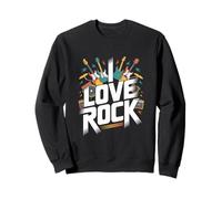 I Love Rock Guitar Music Amateur Sweatshirt