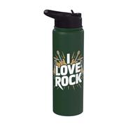 I Love Rock Guitare classique Stainless Steel Insulated Water Bottle