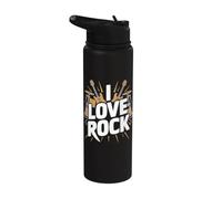 I Love Rock Guitare classique Stainless Steel Insulated Water Bottle