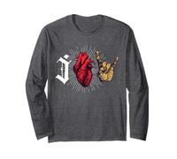 I Love Rock N' Roll Graphic Tee Shirt, Rock And Roll Design Manche Longue