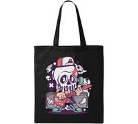 I Love Rock Sac fourre-tout en coton écologique pour guitare électrique Noir, Noir , Taille unique