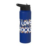 I Love Rocks Fossil Stone Amateur Stainless Steel Insulated Water Bottle