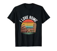 I Love Rome Colisée Tour penchée T-Shirt Graphique avec Valeur
