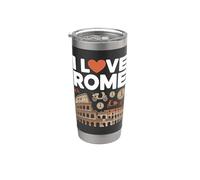 I Love Rome Colisée Voyage Aventure Gobelet isotherme en acier inoxydable double paroi