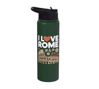 I Love Rome Colisée Voyage Aventure Stainless Steel Insulated Water Bottle