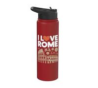 I Love Rome Colisée Voyage Aventure Stainless Steel Insulated Water Bottle