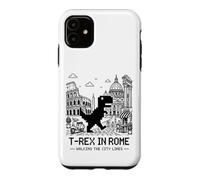 I Love Rome, Pixel Dinosaur in Rome Retro City Adventure Coque pour iPhone 11
