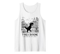 I Love Rome, Pixel Dinosaur in Rome Retro City Adventure Débardeur
