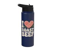 I Love Rosbif Meat Lover Funny Stainless Steel Insulated Water Bottle