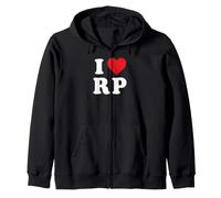 I Love RP Initials I Heart R.P. First Last Name R P Sweat à Capuche