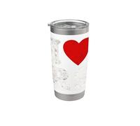 I Love RS Marchandise Pour Fans Gros Cœur Initiales R.S. Gobelet isotherme en acier inoxydable double paroi