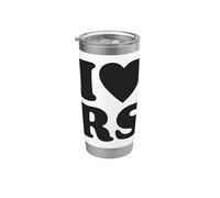I Love RS Marchandise Pour Fans Gros Cœur Initiales R.S. Gobelet isotherme en acier inoxydable double paroi