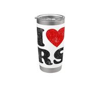 I Love RS Marchandise Pour Fans Gros Cœur Initiales R.S. Gobelet isotherme en acier inoxydable double paroi
