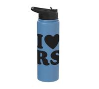 I Love RS Marchandise Pour Fans Gros Cœur Initiales R.S. Stainless Steel Insulated Water Bottle