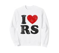 I Love RS Marchandise pour Fans Gros Cœur Initiales R.S. Sweatshirt