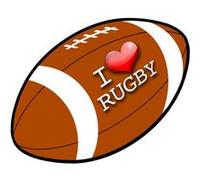 I love rugby - 10x8cm - Sticker/autocollant