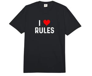 I Love Rules - Heart - Règlement sur l'audit des Risques de conformité Comfort Colors Adult Heavyweight T-Shirt