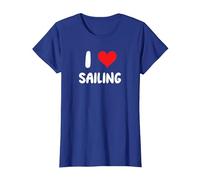 I Love Sailing - Sailor Captain Yacht Bosun Stew Boat T-Shirt, Femme, Bleu Royal, S