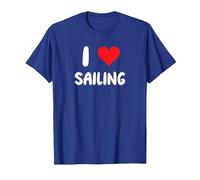 I Love Sailing - Sailor Captain Yacht Bosun Stew Boat T-Shirt, Homme, Bleu Royal, S