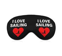 I Love Sailing Sleep Mask Soft Masque pour les yeux portable avec sangle réglable pour hommes et femmes